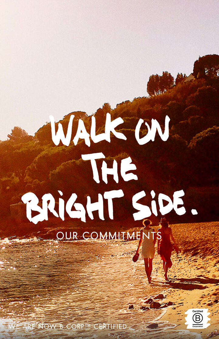 ba&sh walk on the bright side logo, sustainable commitments page